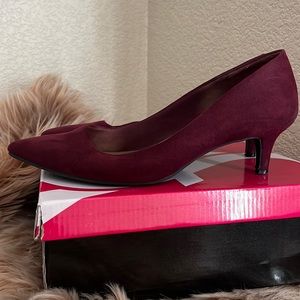 Burgundy dress or casual shoes